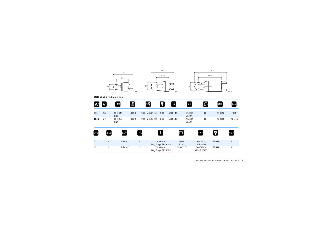 GE Lamps manual 30563 