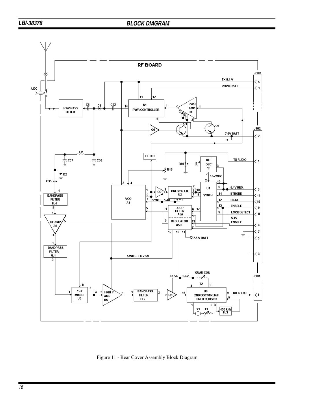 GE LBI-38378C manual Block Diagram 