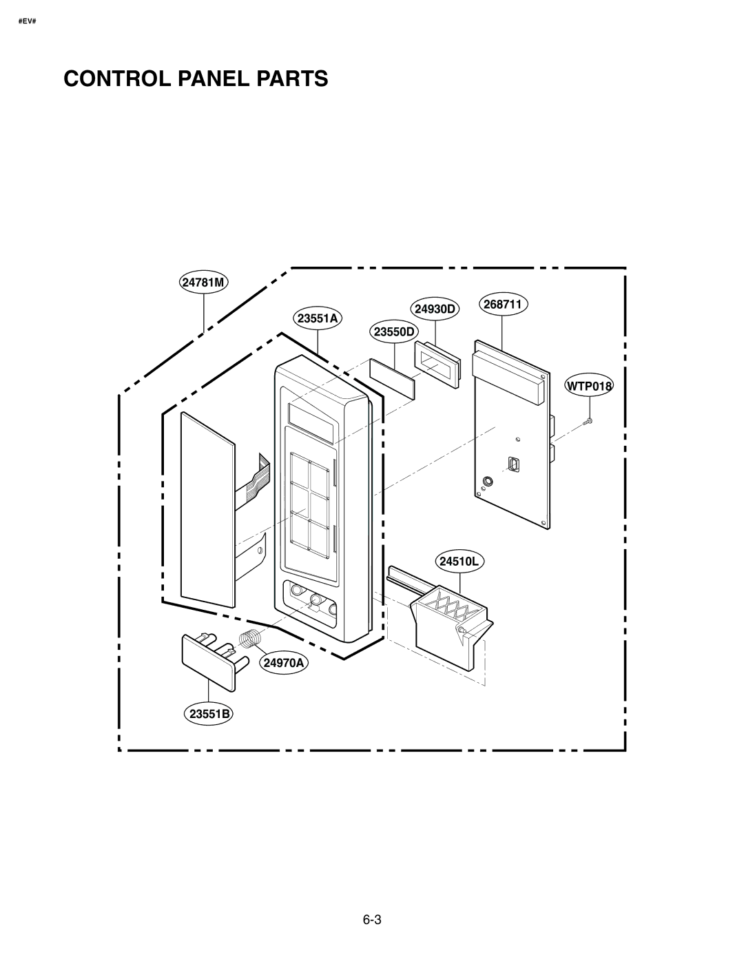 GE LMAB1240ST service manual Control Panel Parts 