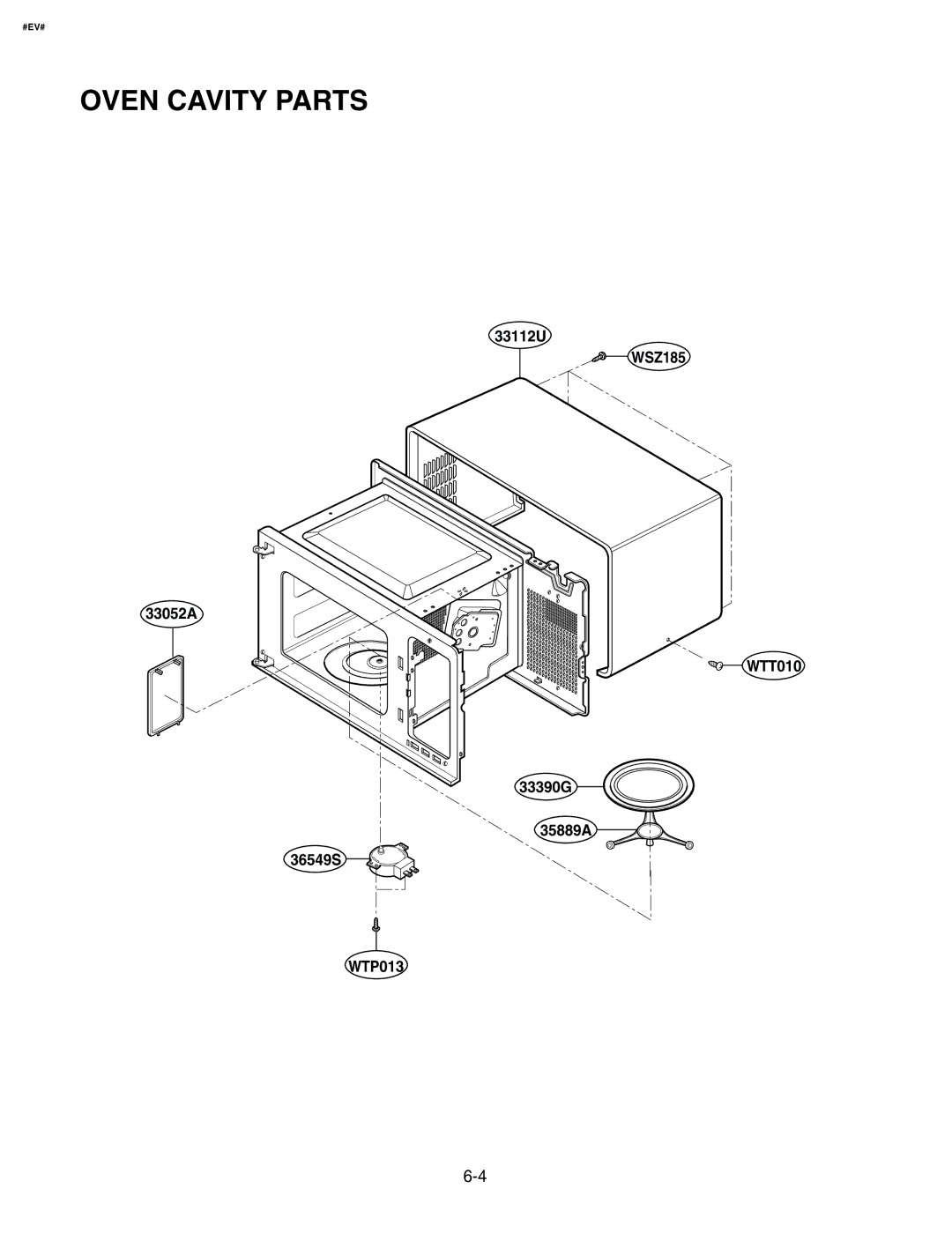 GE LMAB1240ST service manual Oven Cavity Parts 