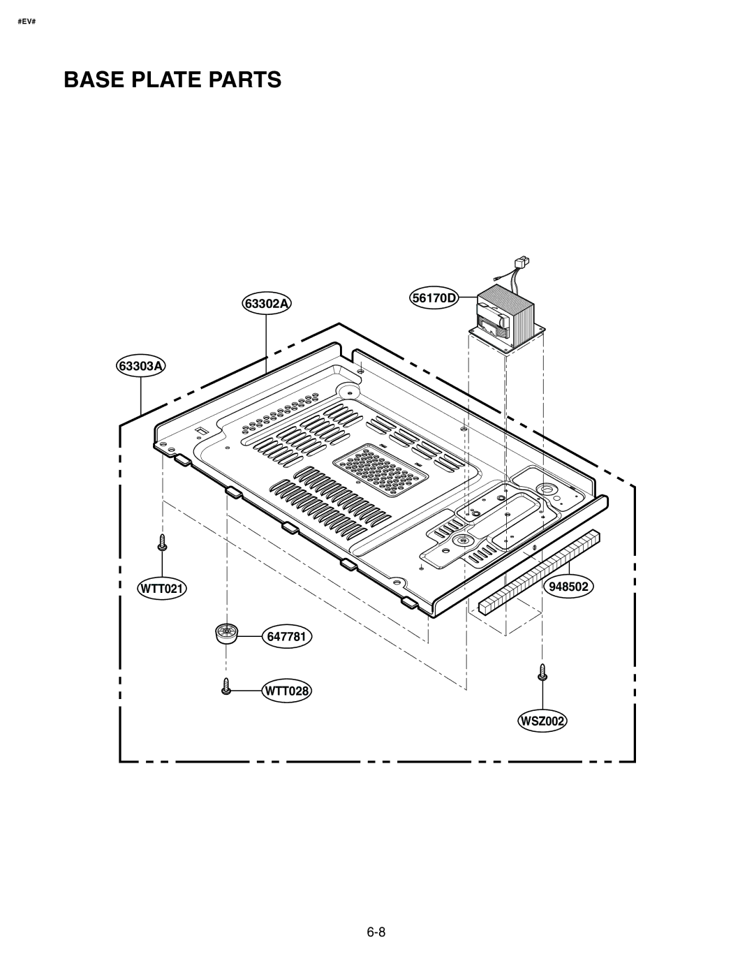 GE LMAB1240ST service manual Base Plate Parts 