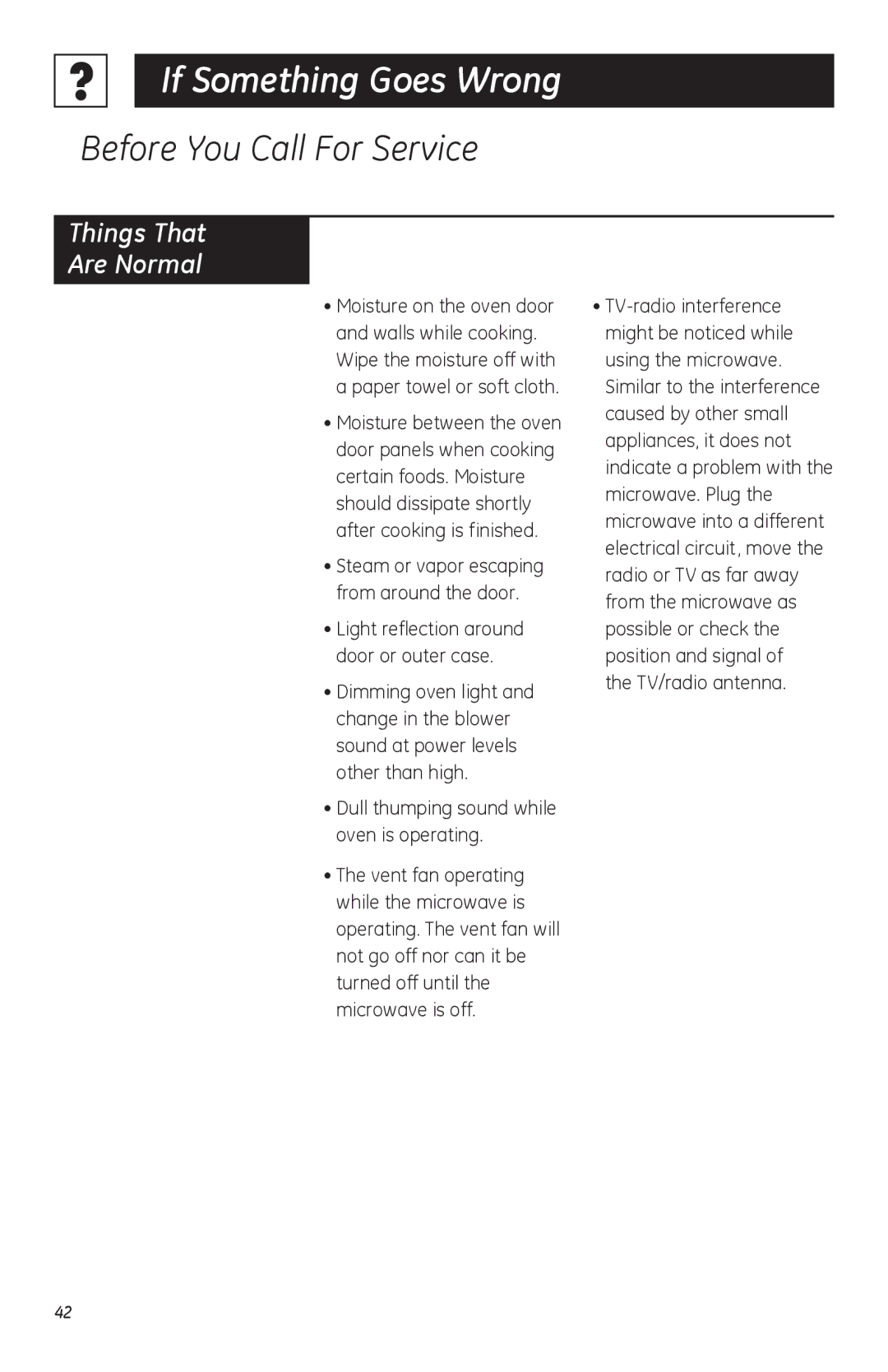 GE LVM1750, HVM1750, JVM1752 owner manual Things That Are Normal, TV/radio antenna 