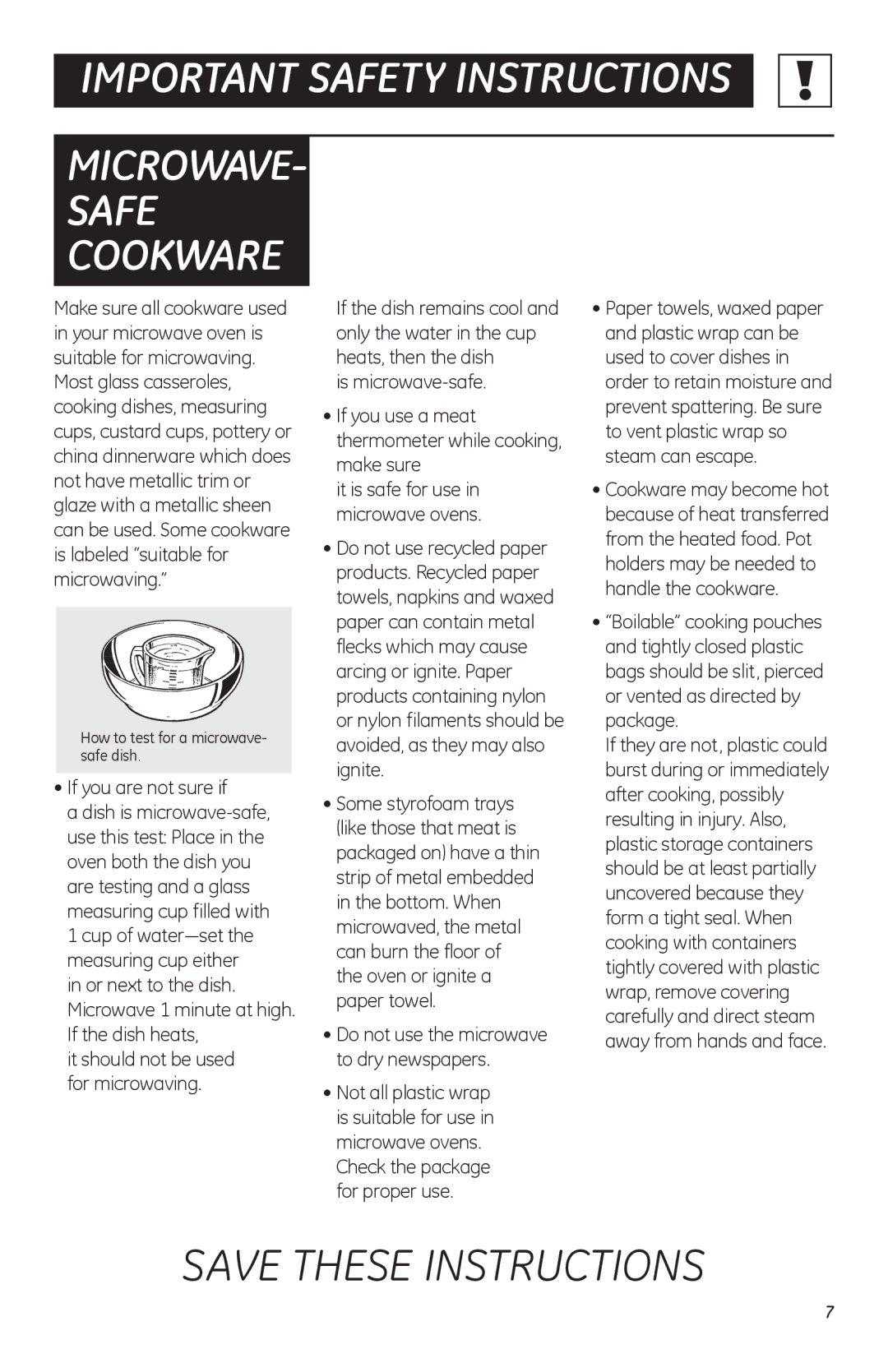 GE HVM1750, LVM1750, JVM1752 owner manual MICROWAVE- Safe Cookware, If you are not sure if 