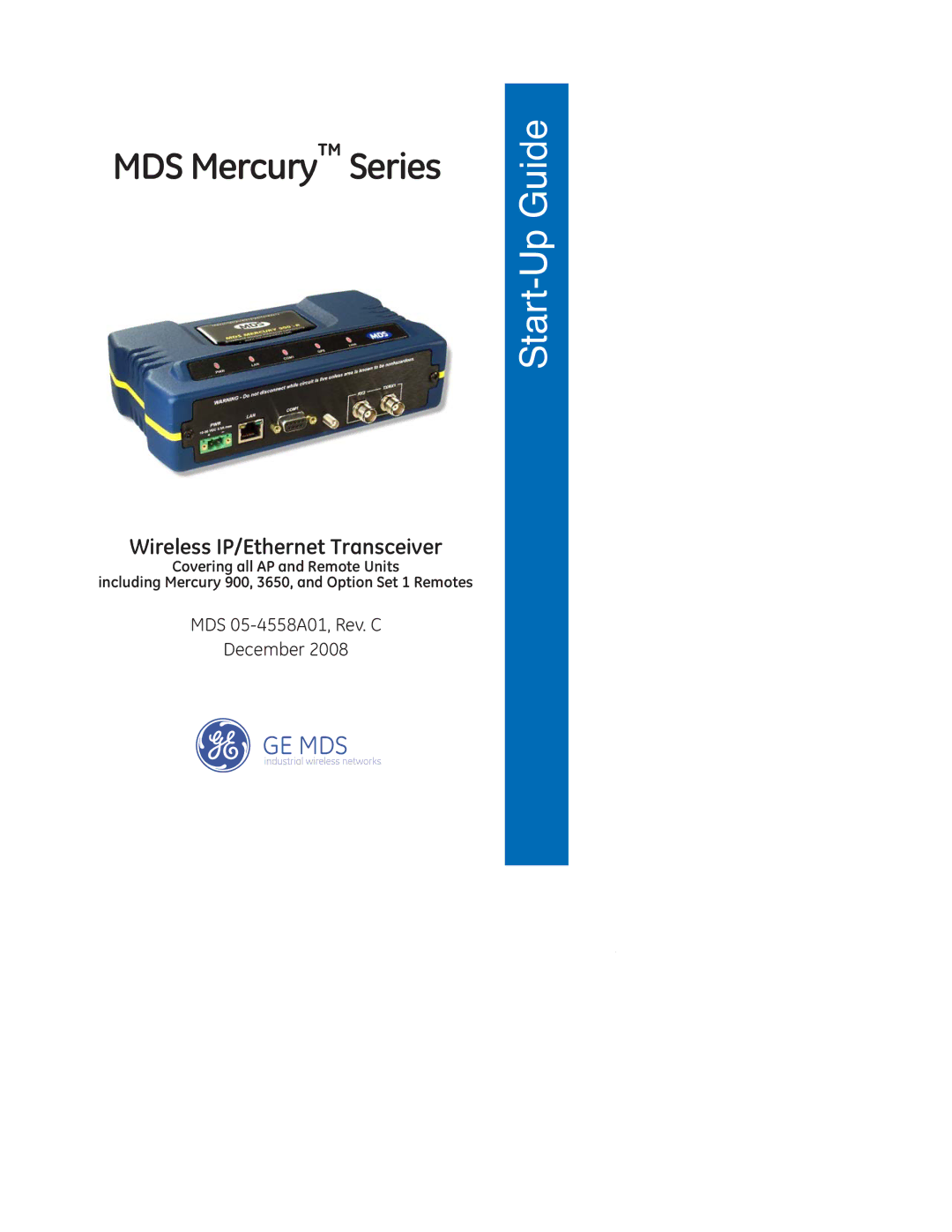 GE MDS 05-4558A01 manual MDS Mercury Series 