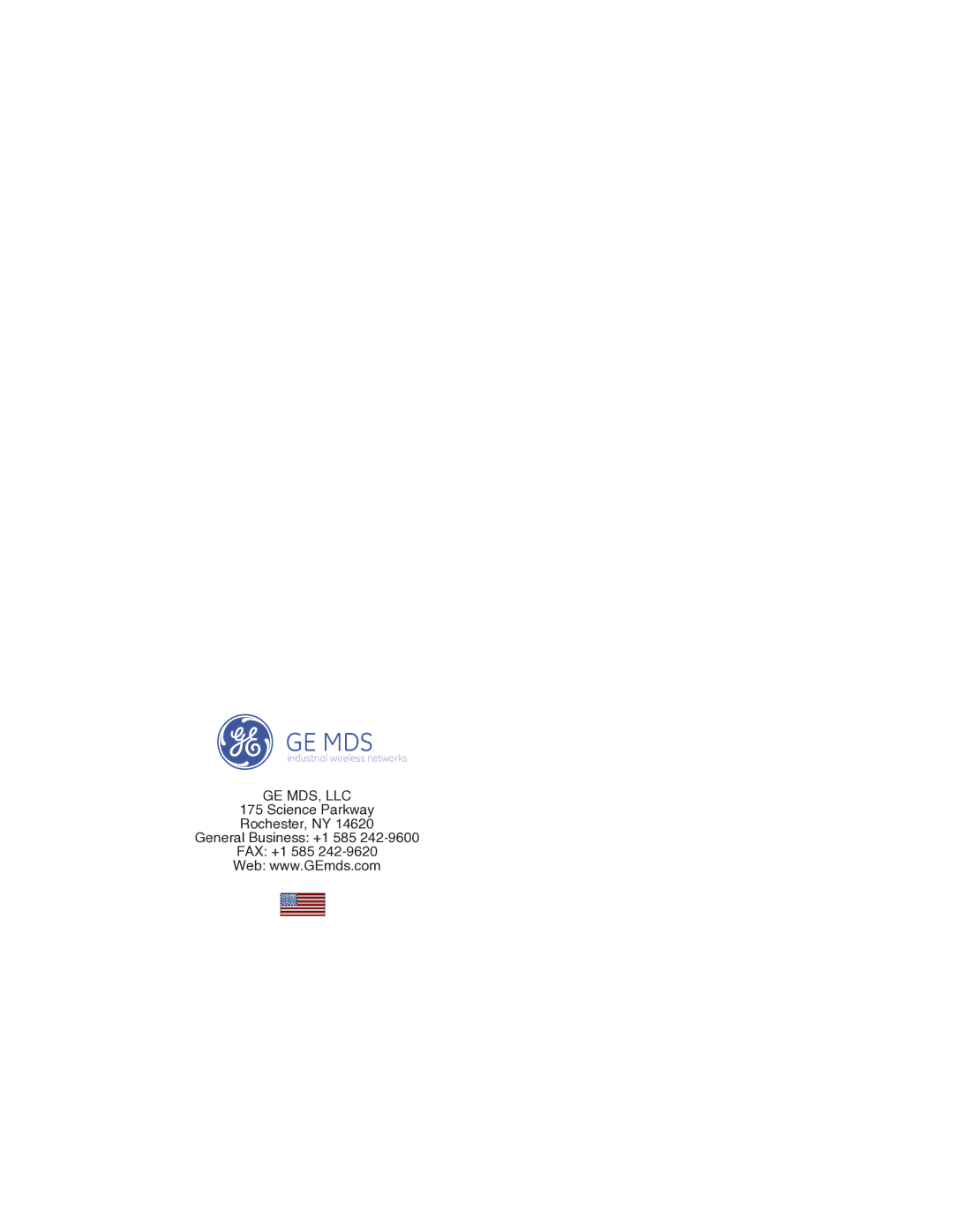 GE MDS 05-4558A01 manual Ge Mds, Llc 