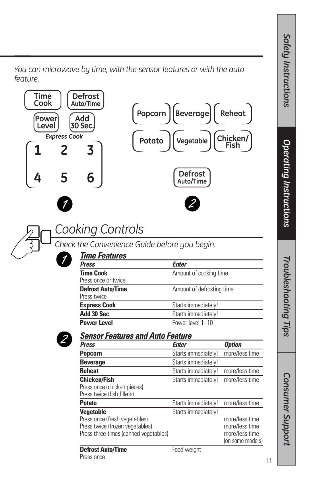 GE JES2051, MFL38268203 owner manual Cooking Controls 