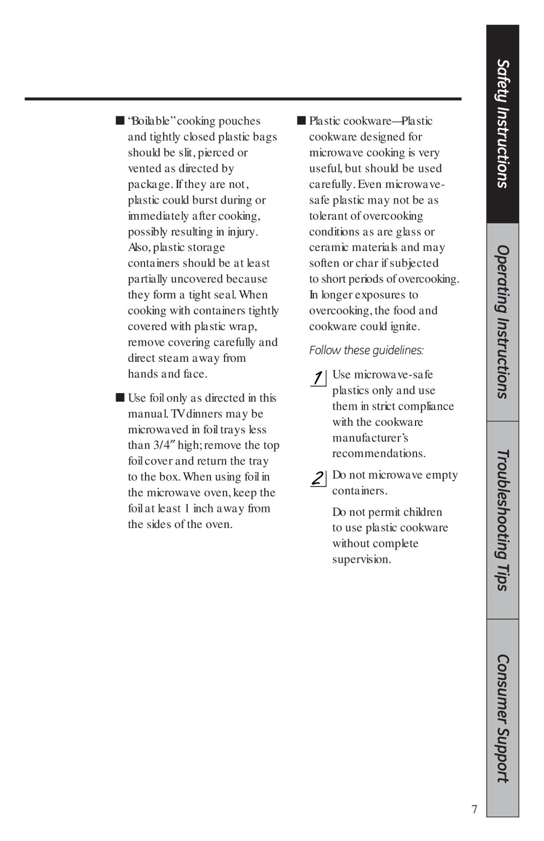 GE JES2051, MFL38268203 owner manual Follow these guidelines 