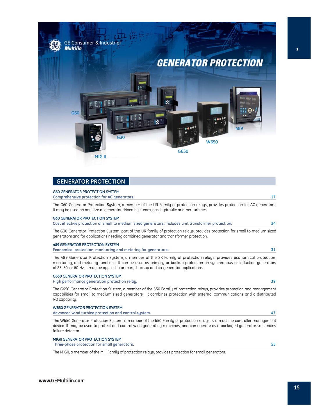 GE MIGII manual G60 489 G30 W650 G650 MIG, G60 GENERATOR PROTECTION SYSTEM, Generator Protection System 