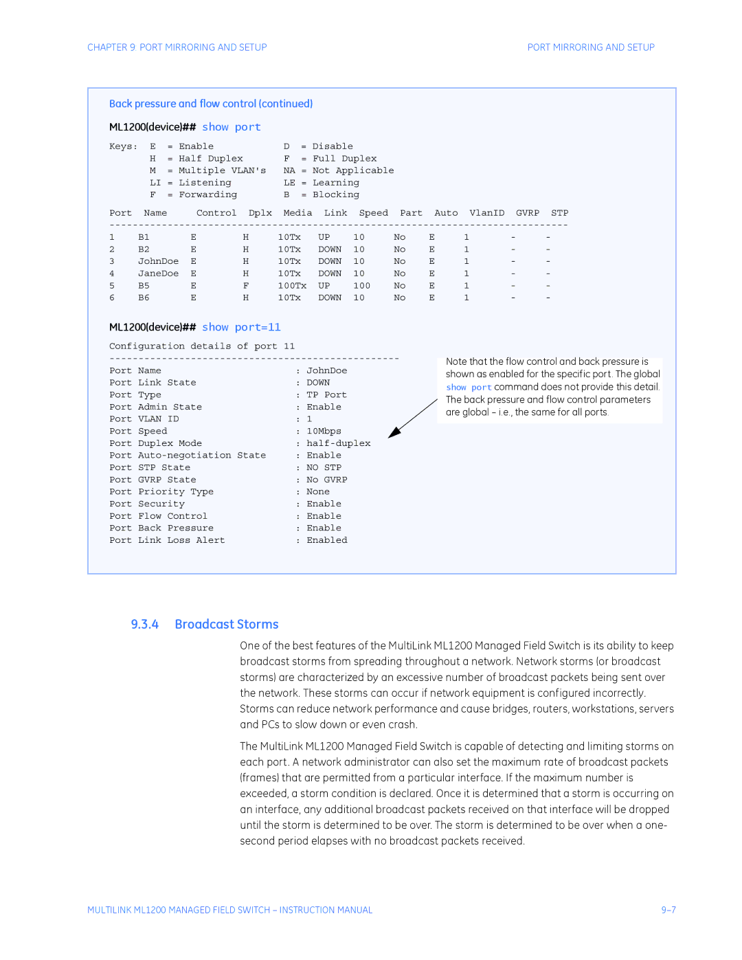 GE ML1200 instruction manual Broadcast Storms 