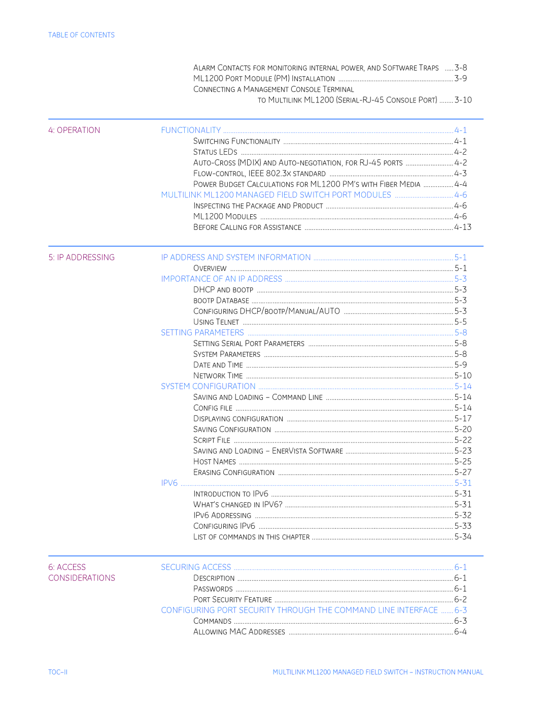 GE ML1200 instruction manual Access 