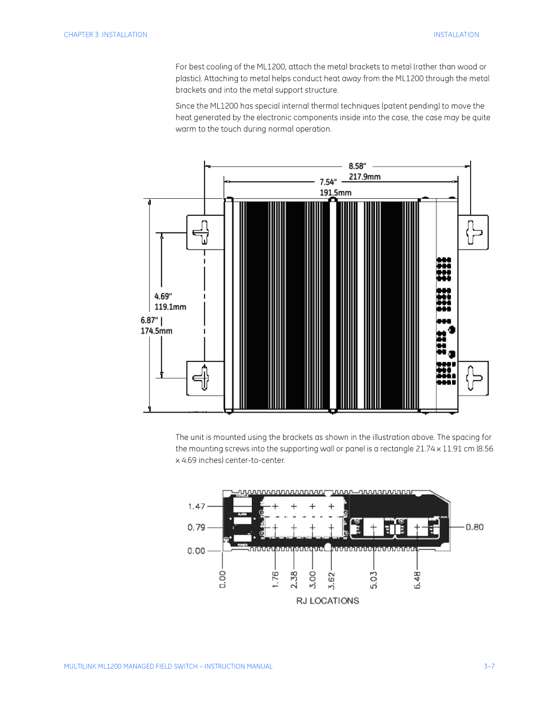 GE ML1200 instruction manual Installation 