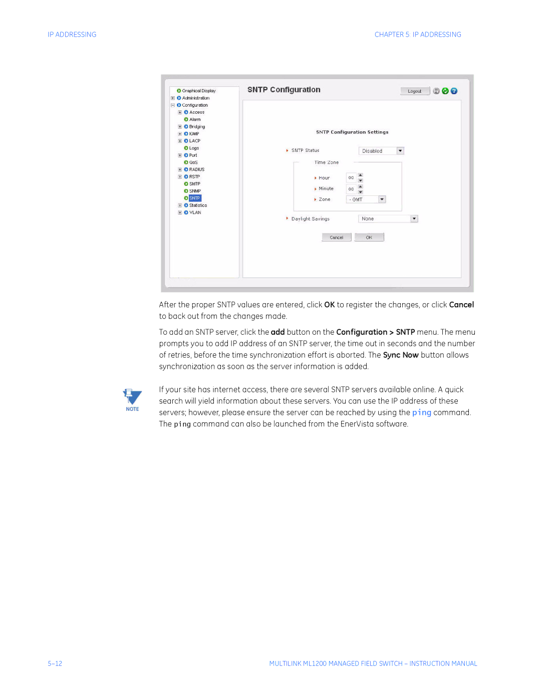 GE ML1200 instruction manual IP Addressing 