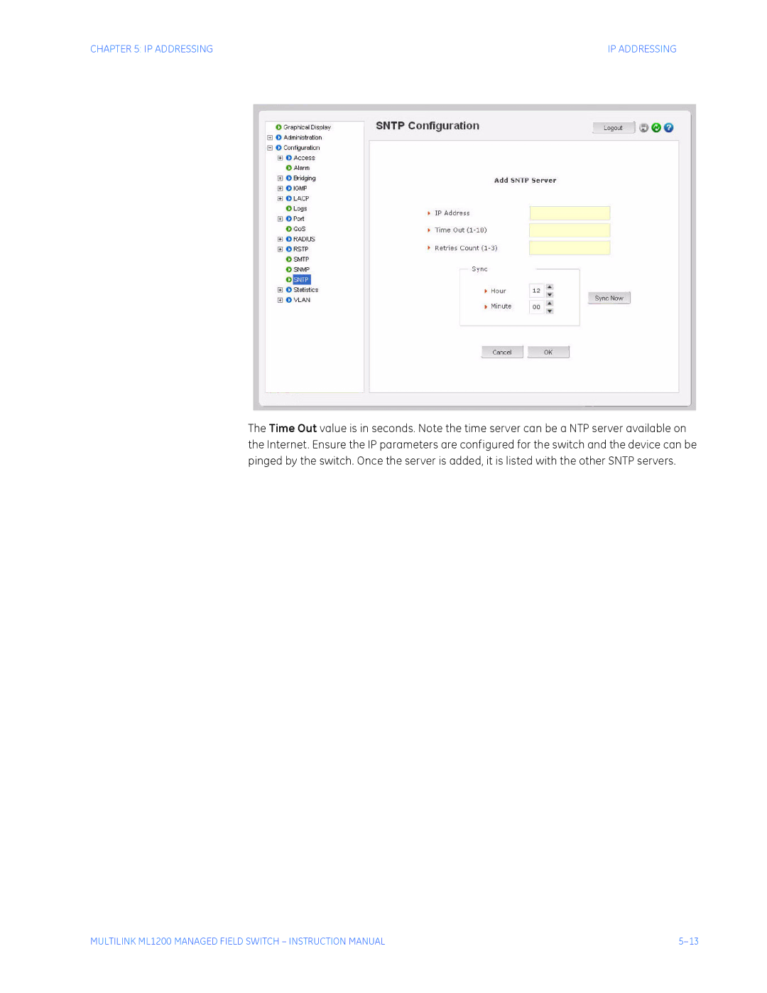 GE ML1200 instruction manual IP Addressing 