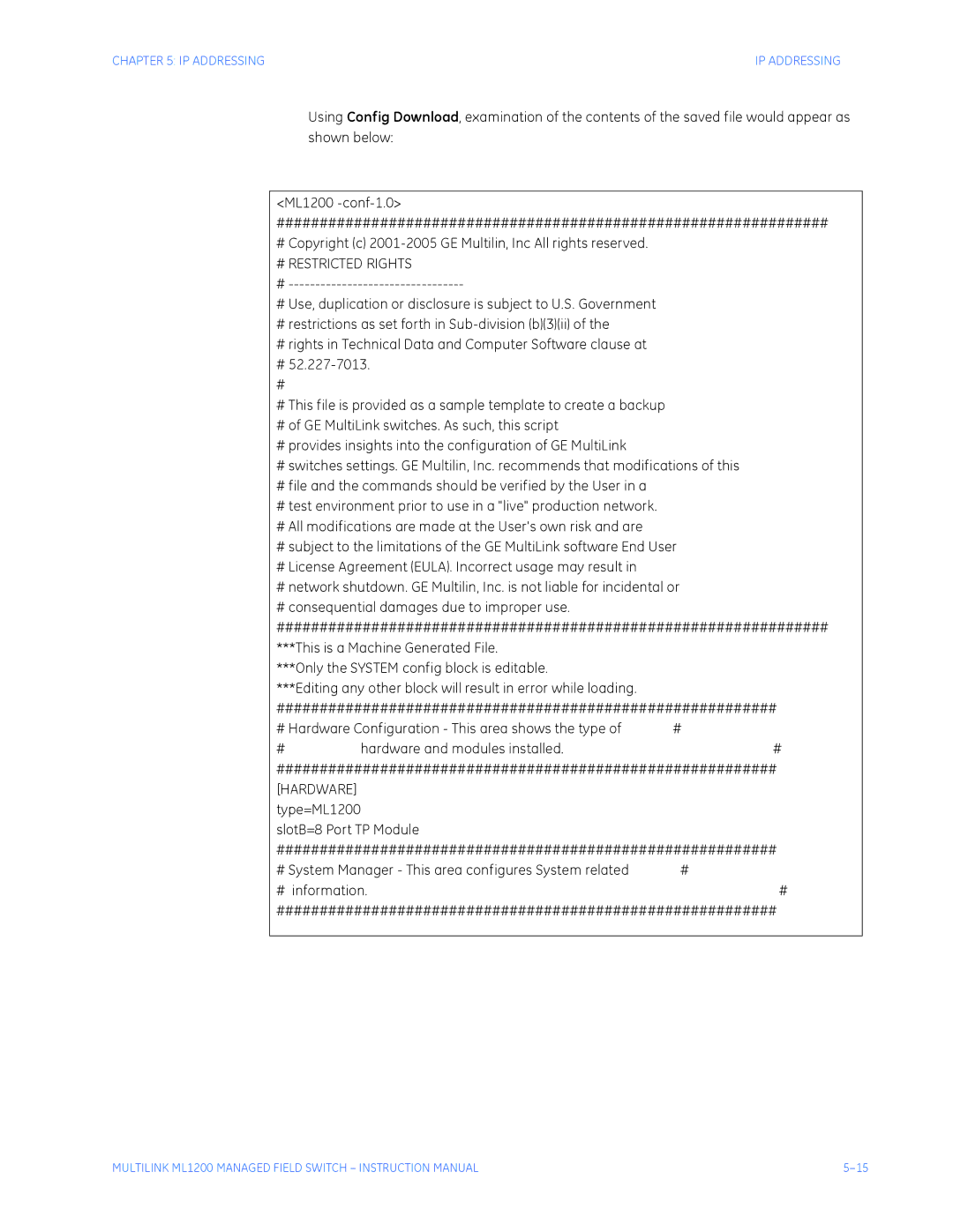 GE ML1200 instruction manual # Restricted Rights 