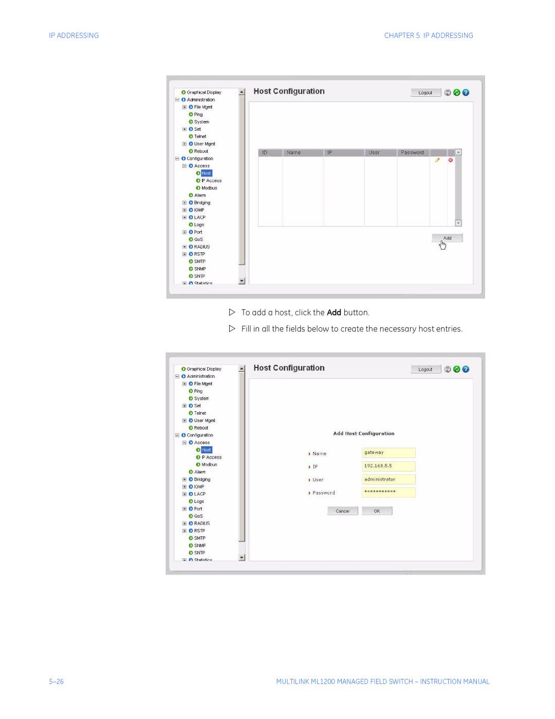 GE ML1200 instruction manual IP Addressing 