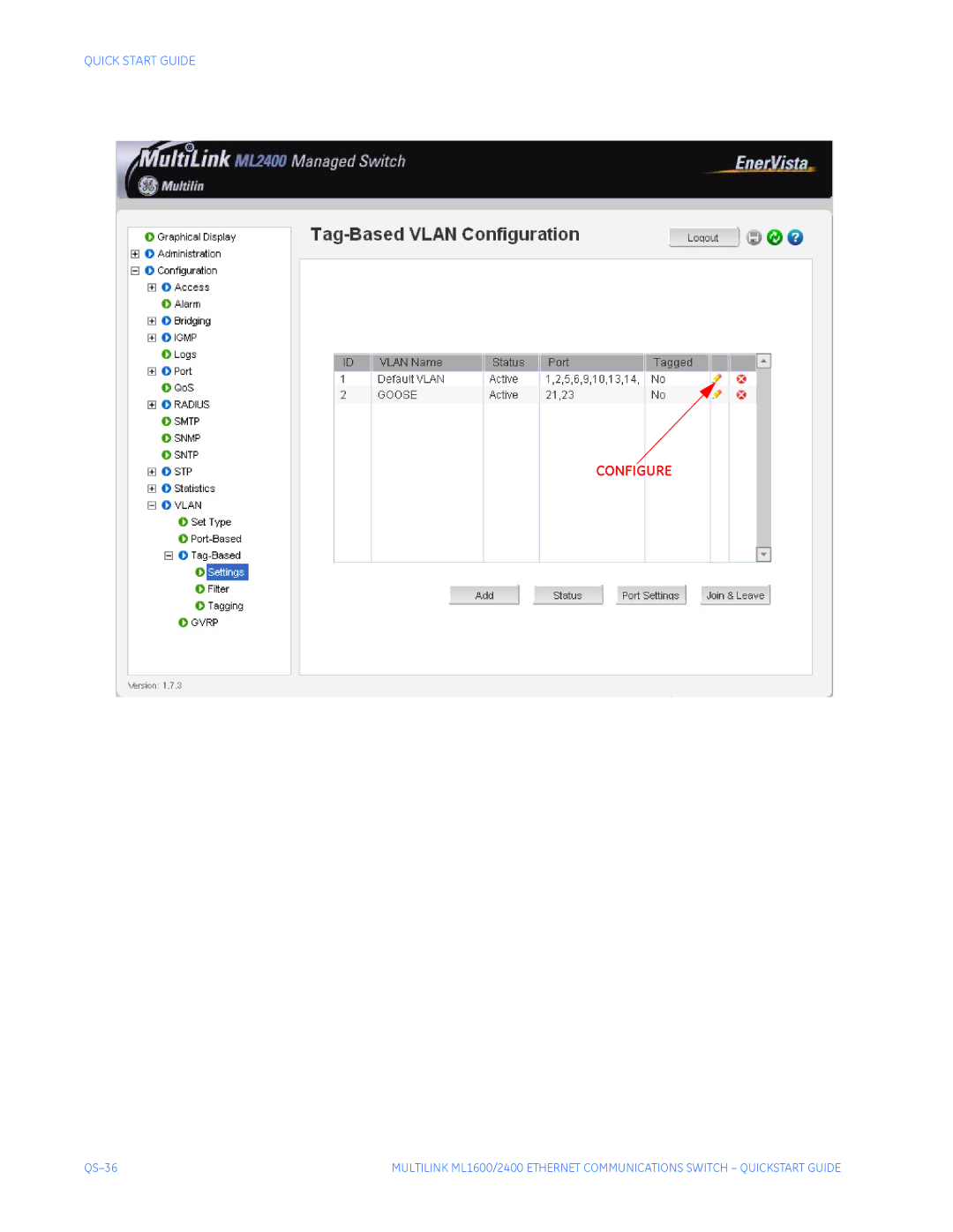 GE ML2400, ML1600 quick start Configure 