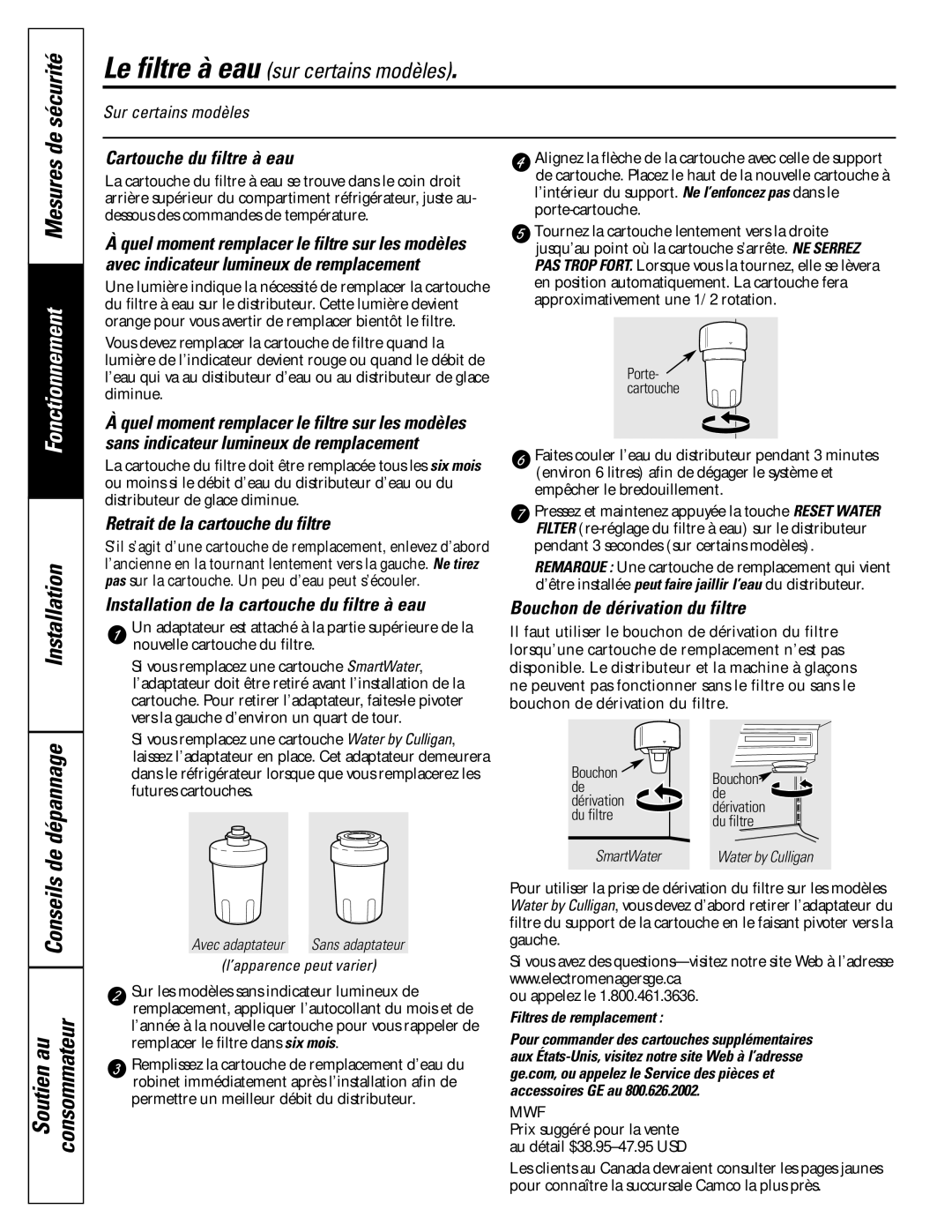 GE Monogram 23 installation instructions Mesures, De dépannage 