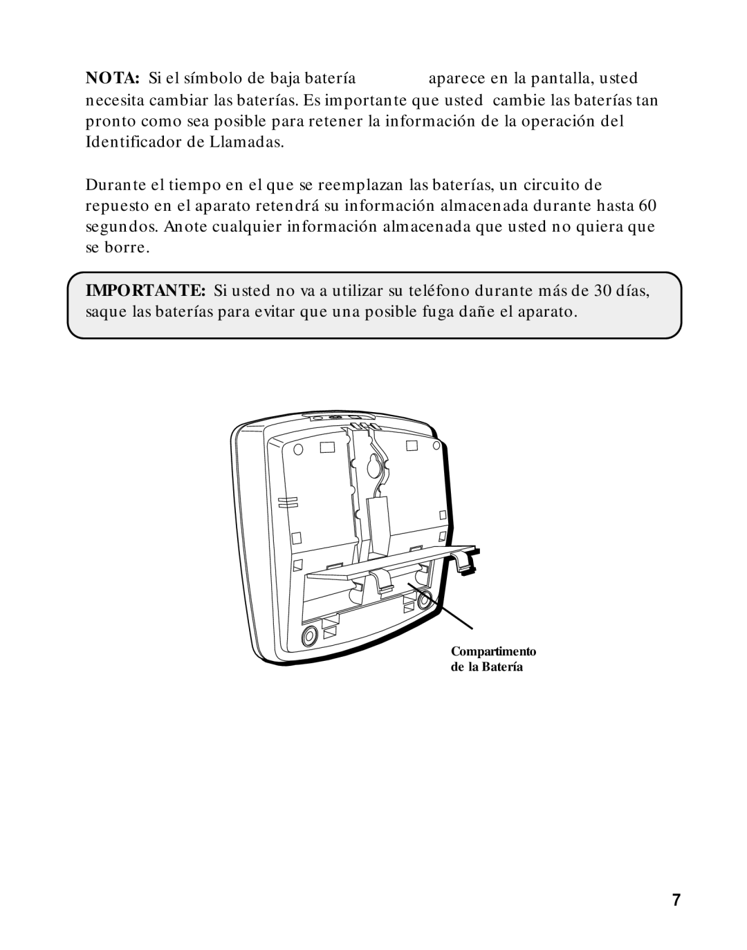 GE Monogram 29391 manual Compartimento de la Batería 