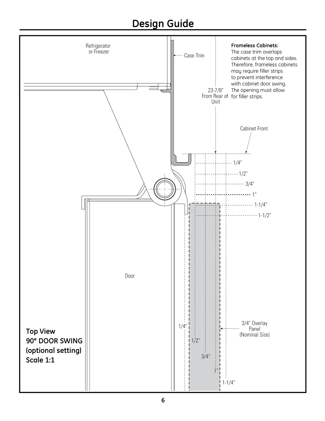 GE Monogram Built-In All-Refrigerator/Freezer installation instructions Frameless Cabinets 