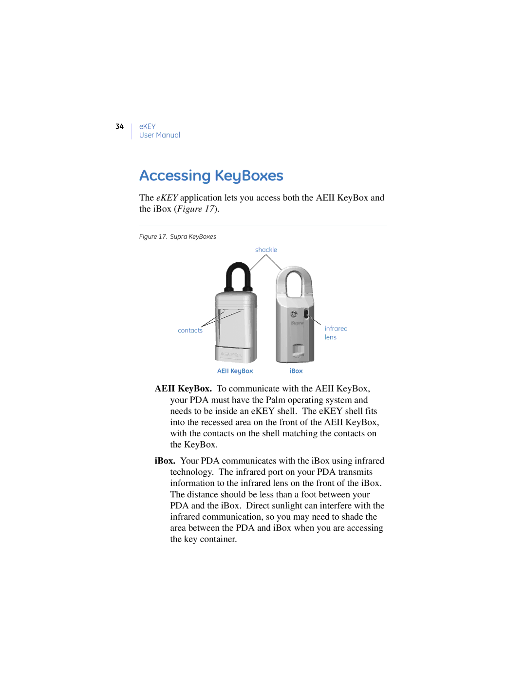 GE Monogram eKEY manual Accessing KeyBoxes, Supra KeyBoxes 