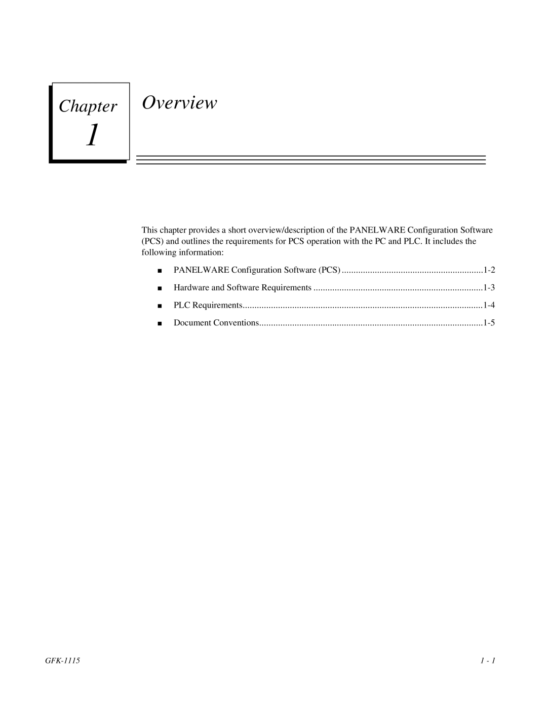 GE Monogram GFK-1115 manual Overview 