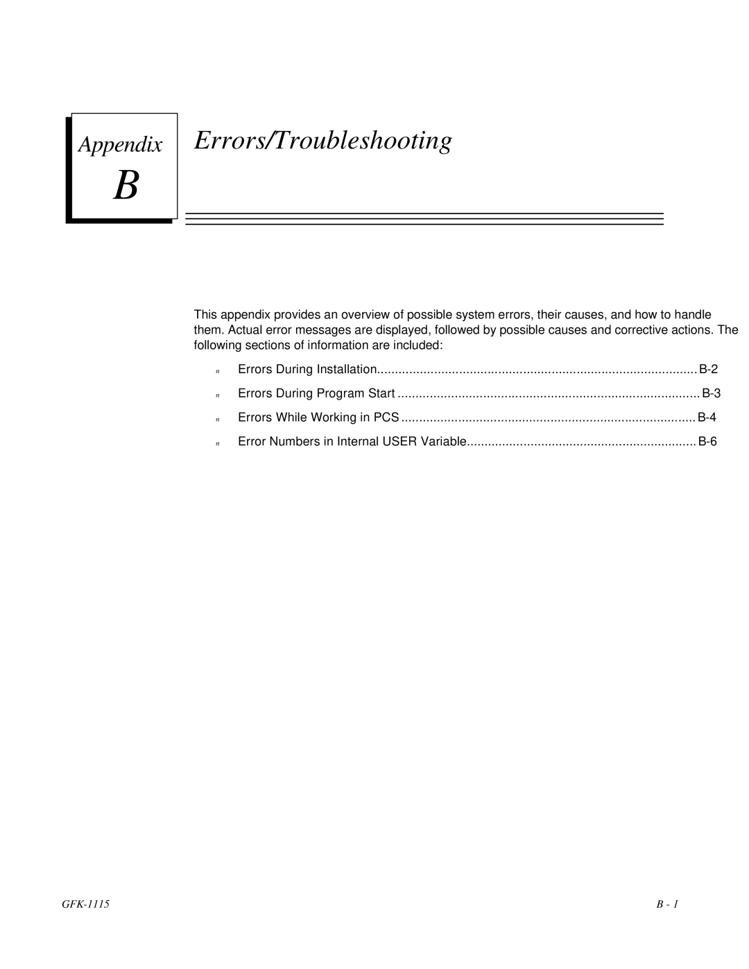 GE Monogram GFK-1115 manual Errors/Troubleshooting 