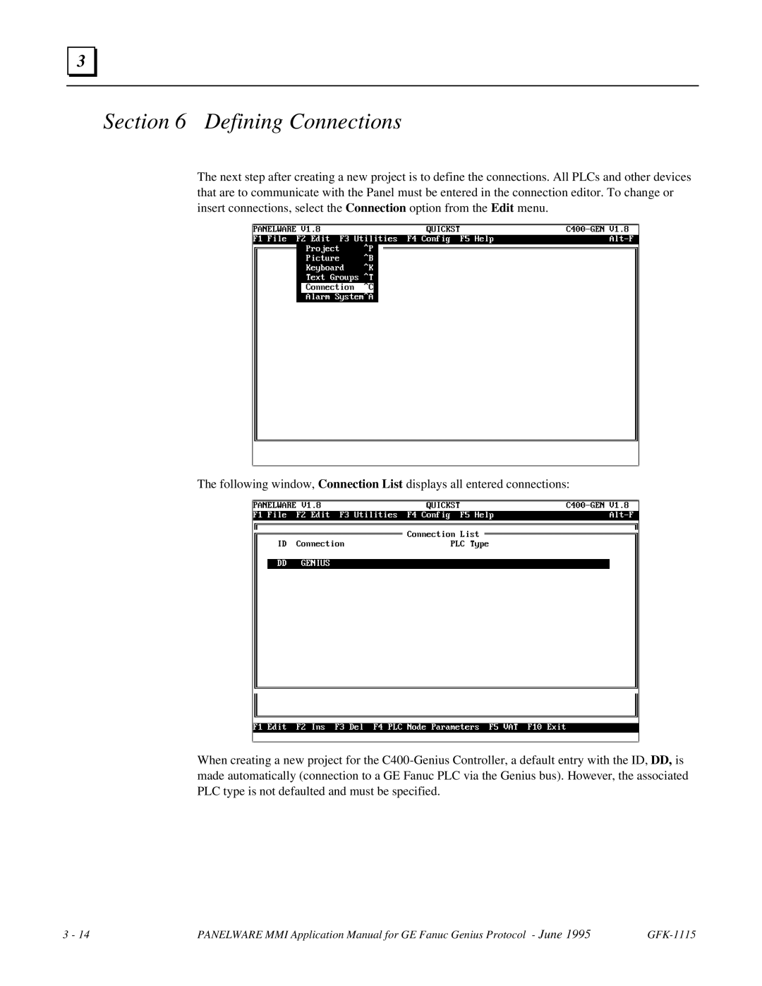 GE Monogram GFK-1115 manual Defining Connections 