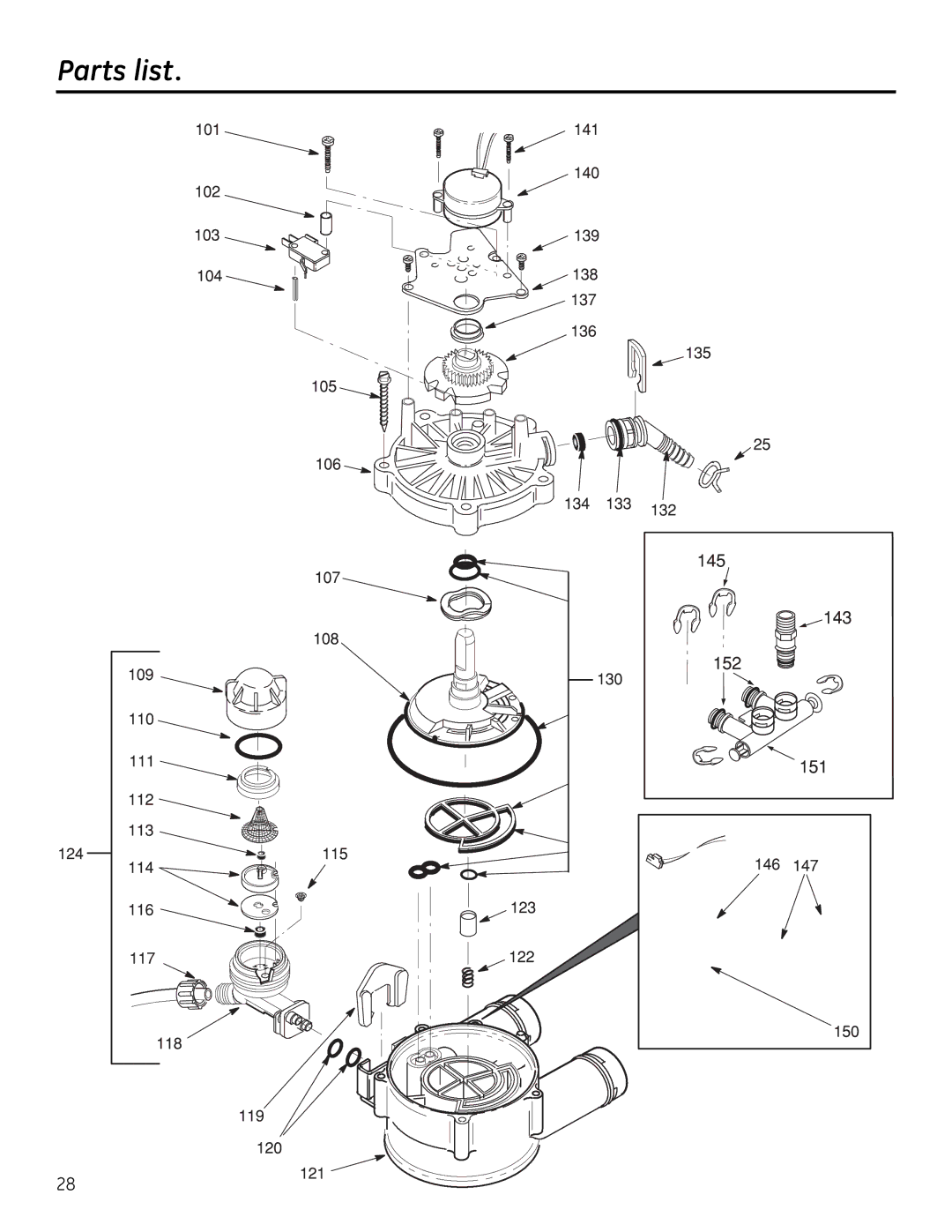 GE Monogram GXSF18G installation instructions Parts list 