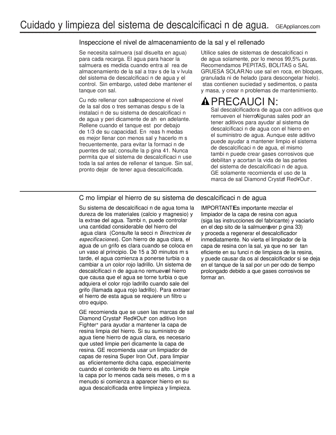 GE Monogram GXSF30H installation instructions Precaución 