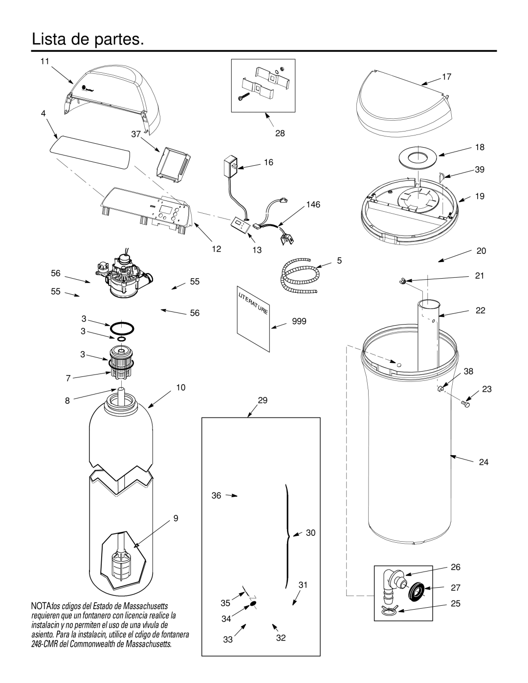 GE Monogram GXSF30H installation instructions Lista de partes, 146 999 