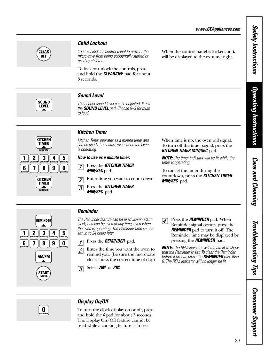 GE Monogram JT965 owner manual Troubleshooting Tips, Care and Cleaning 