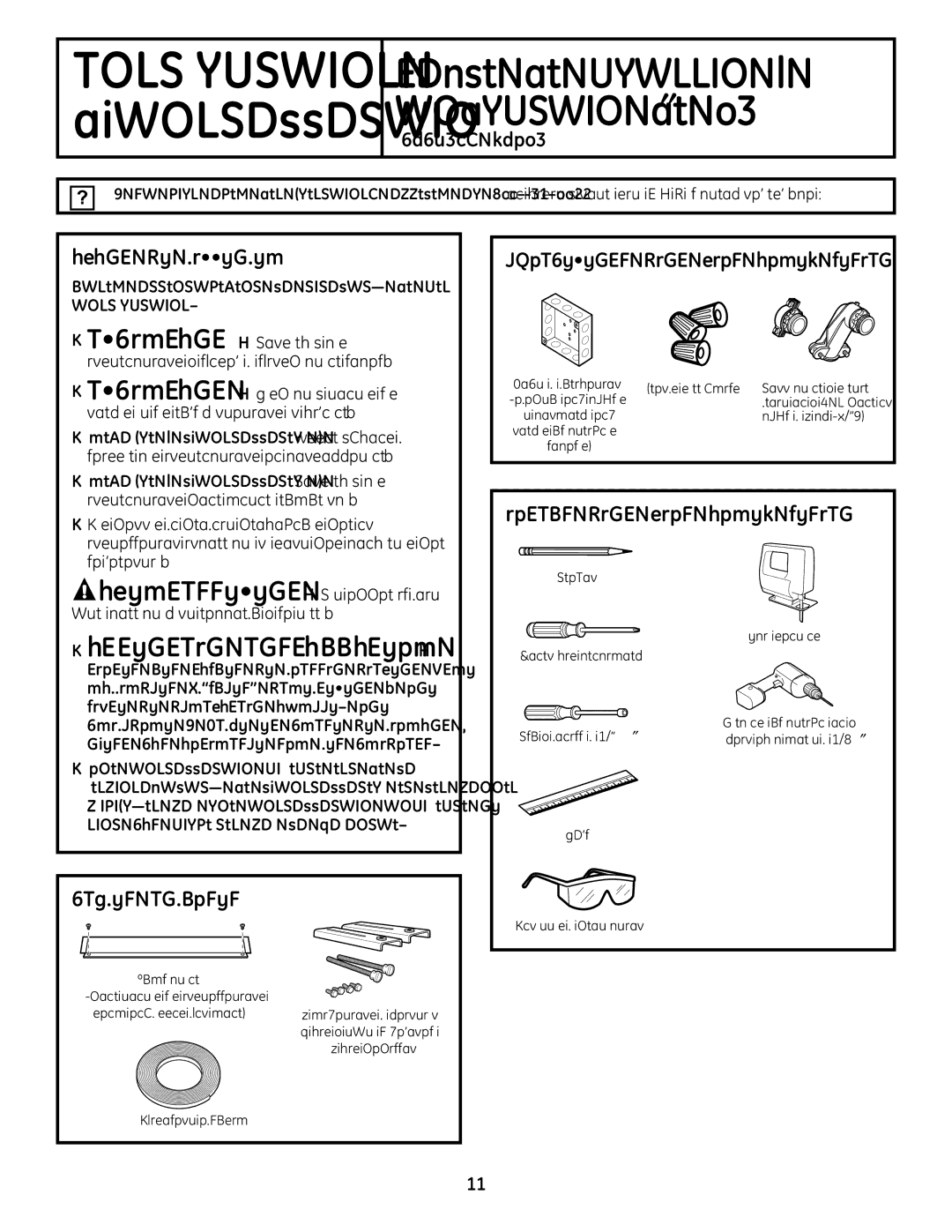 GE Monogram PHP960 Avant DE Commencer, Outils Dont Vous Aurez Besoin, Pièces Incluses, Équipements Dont Vous Aurez Besoin 