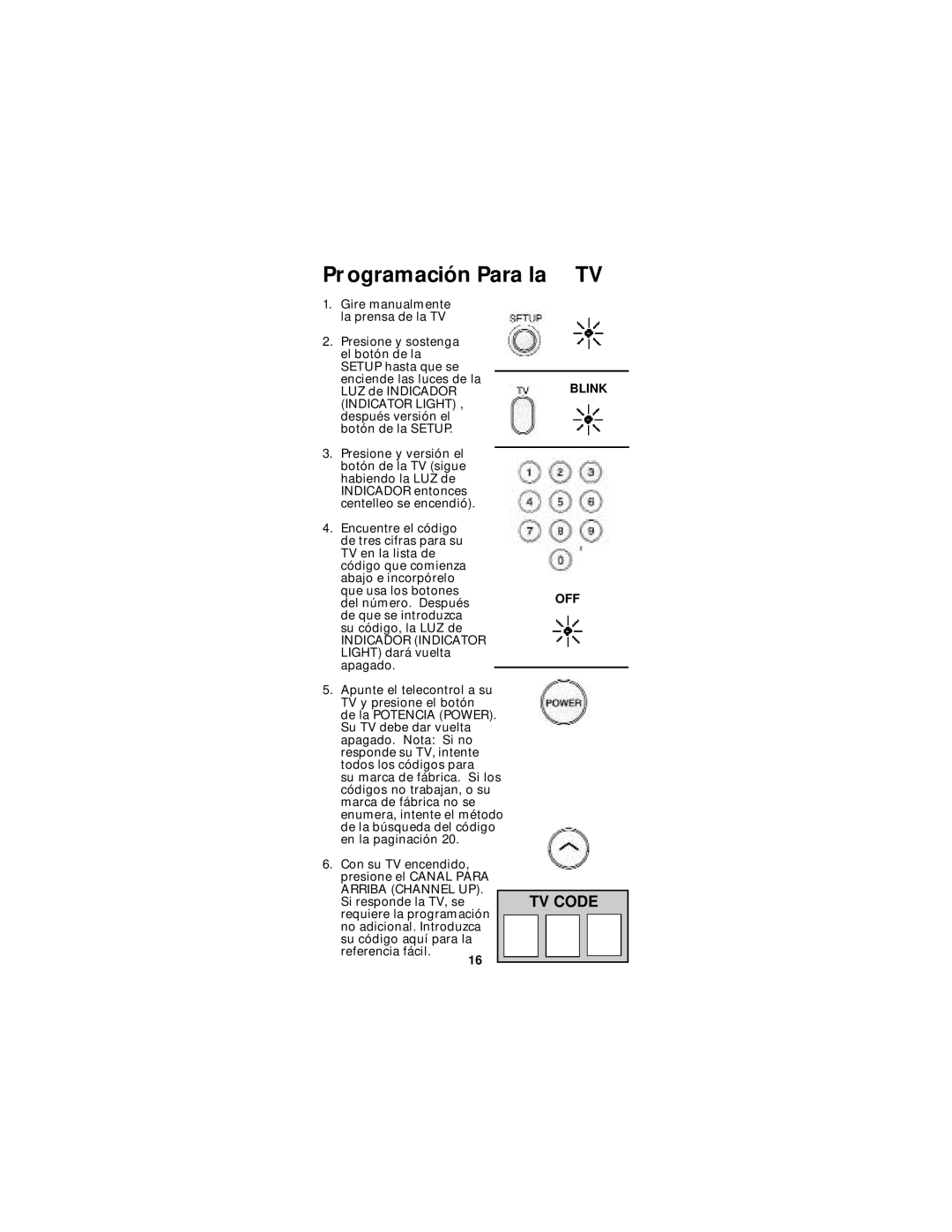 GE Monogram RM94904 instruction manual Pr ogramación Para la TV 