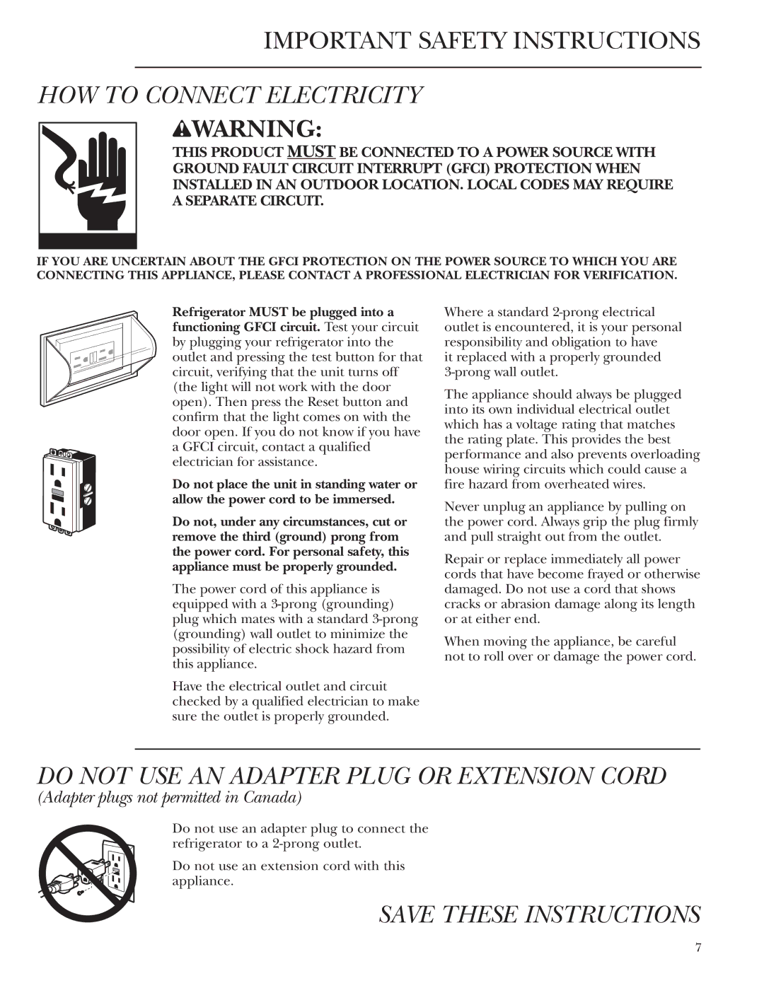 GE Monogram ZDOD240 owner manual HOW to Connect Electricity, Do not USE AN Adapter Plug or Extension Cord 