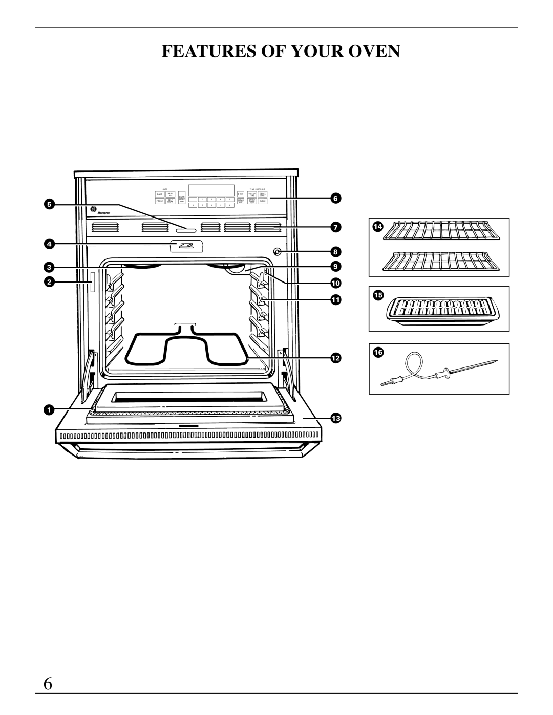 GE Monogram ZEK735 manual Features of Your Oven 