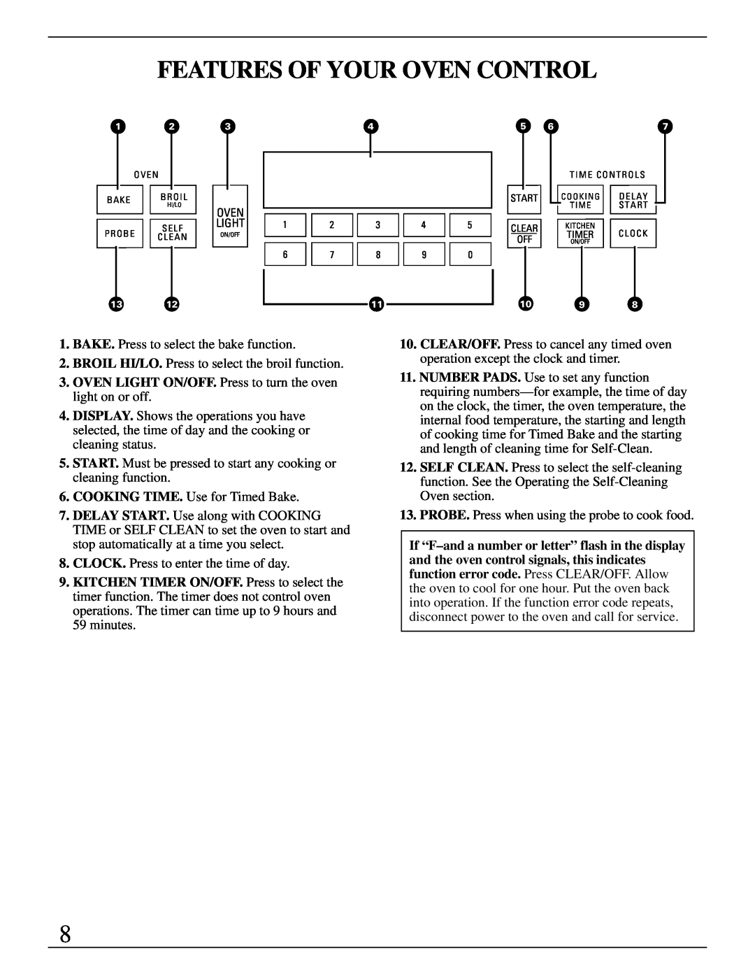 GE Monogram ZEK735 manual Features Of Your Oven Control 