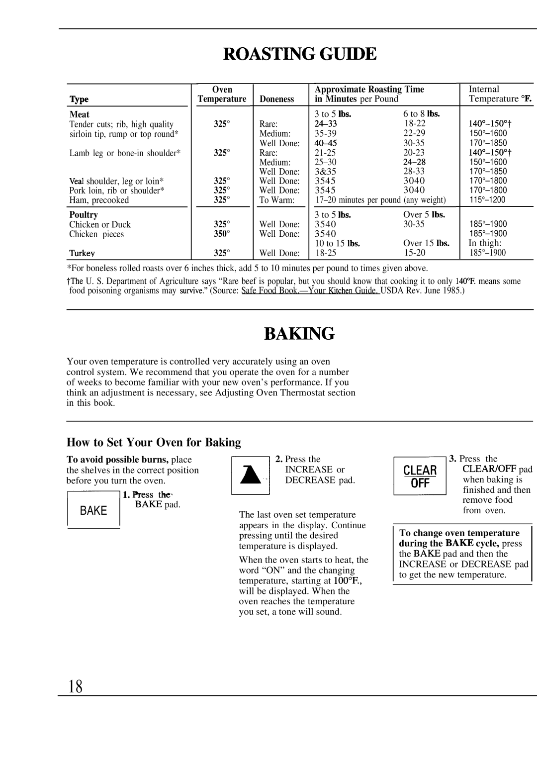 GE Monogram ZEK736GP, ZEK73WP manual Roast~G Gu~E, Ba~G, How to Set Your Oven for Baking 