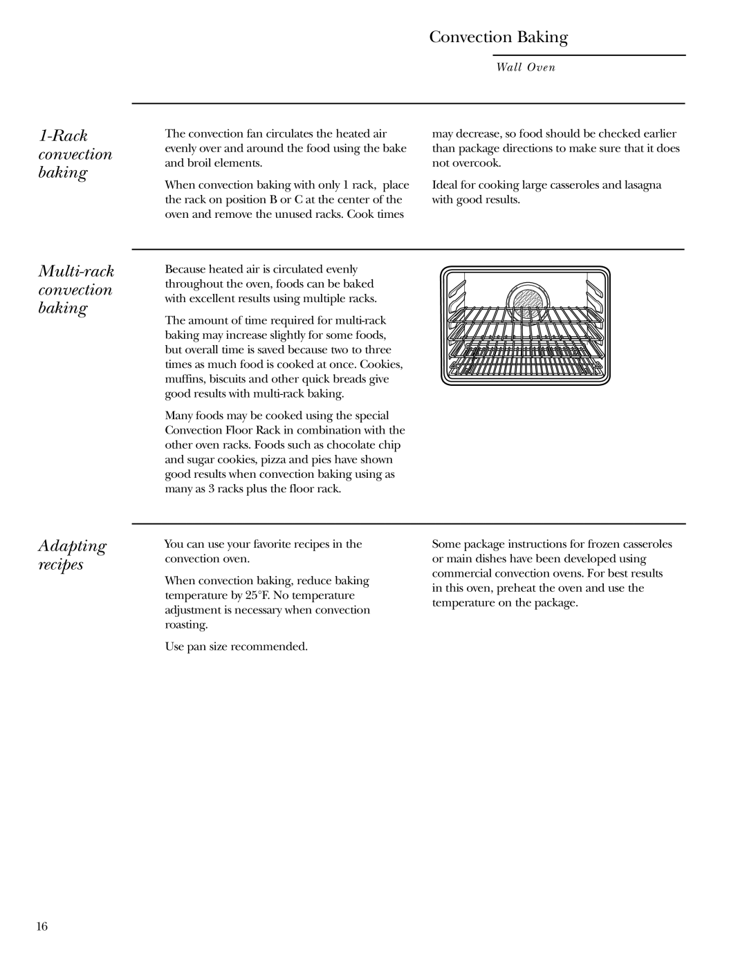 GE Monogram ZET1058, ZET1038 owner manual Adapting recipes 