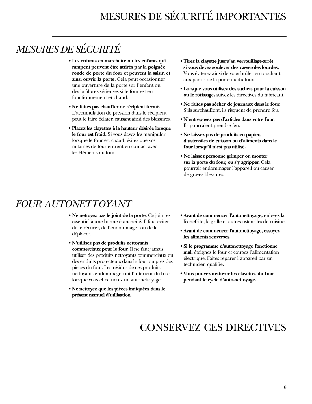 GE Monogram ZET1038, ZET1058 owner manual Four Autonettoyant 