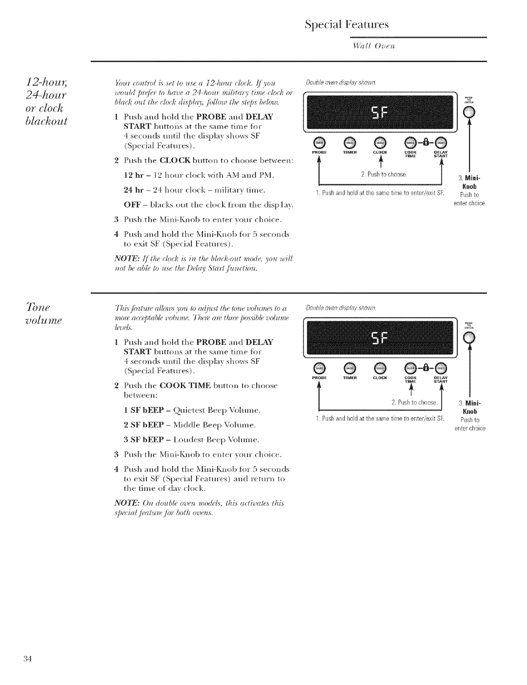 GE Monogram ZET2, ZET1 manual Hou Hour or clock blackout, Bur eontml i,sset to use a 12=hour eloeh, g/you, Llll Oven, Beep 