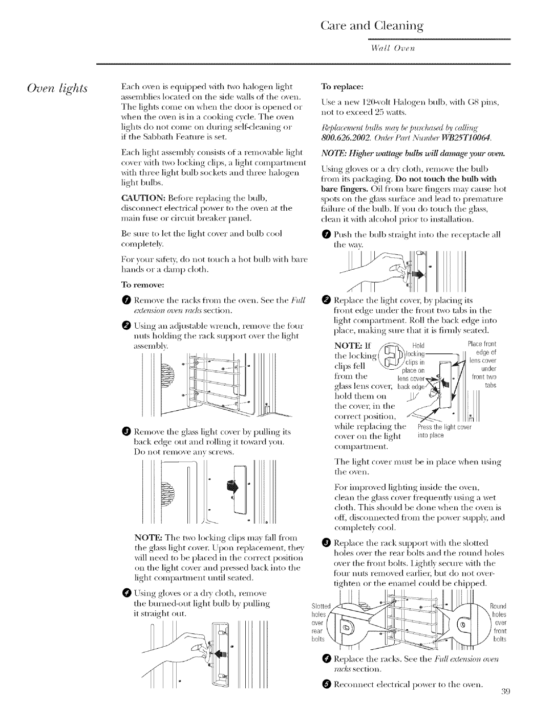 GE Monogram ZET1, ZET2 manual Tlle.,,e Tile, N07N Hgher wattage bulbs will damage your oven, Rac/¢section 