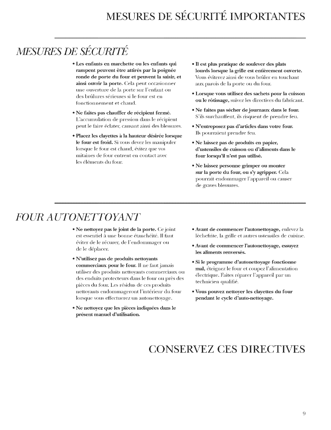 GE Monogram ZET1, ZET2 manual Conservez CES Directives 