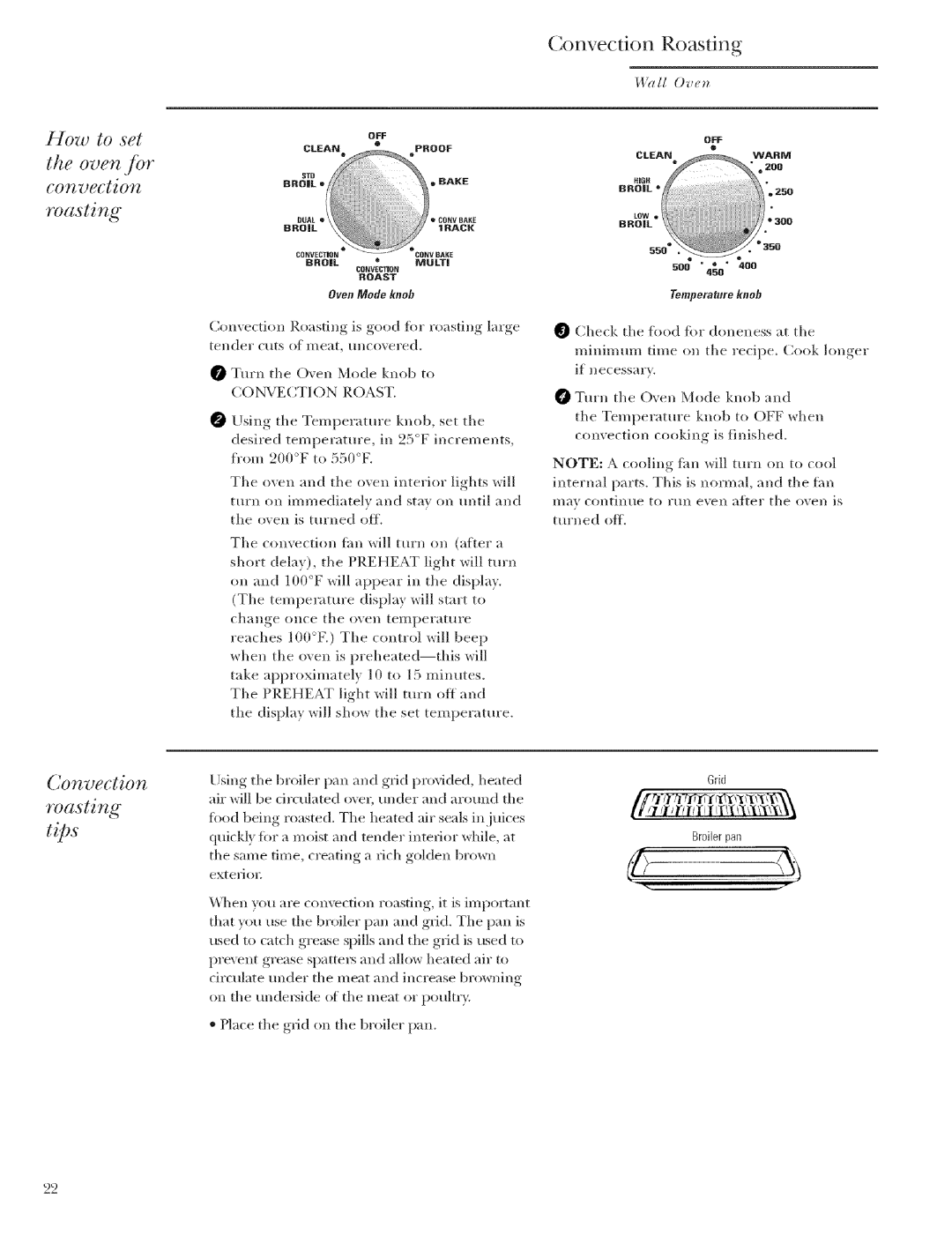 GE Monogram ZET2, ZET1 manual How to set the oven./br convection, roasting, Com/ectlon, Roasting, OvenModeknob 