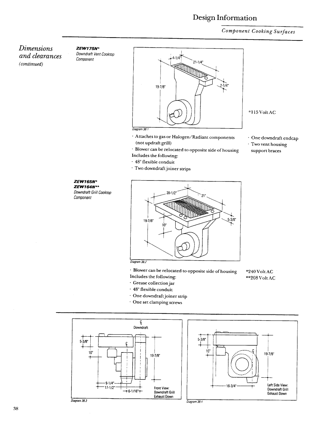 GE Monogram ZGW125, ZEW154, ZEW155, ZEW165, ZEW175, ZEW164, ZEW145, ZGW124 manual +1-3 