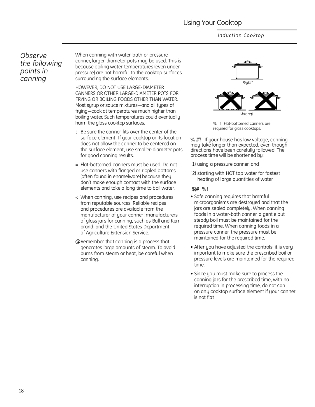 GE Monogram ZHU36, ZHU30 owner manual Observe Following points in canning, Using a pressure canner 