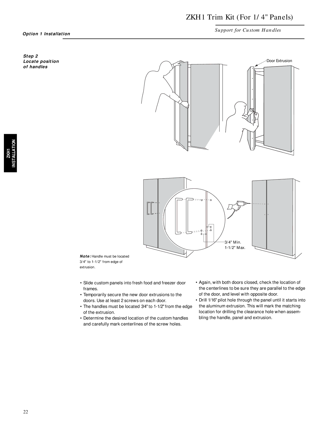 GE Monogram ZISB42D, ZIS42N, ZISW42D installation instructions Option 1 Installation Step, Locate position 