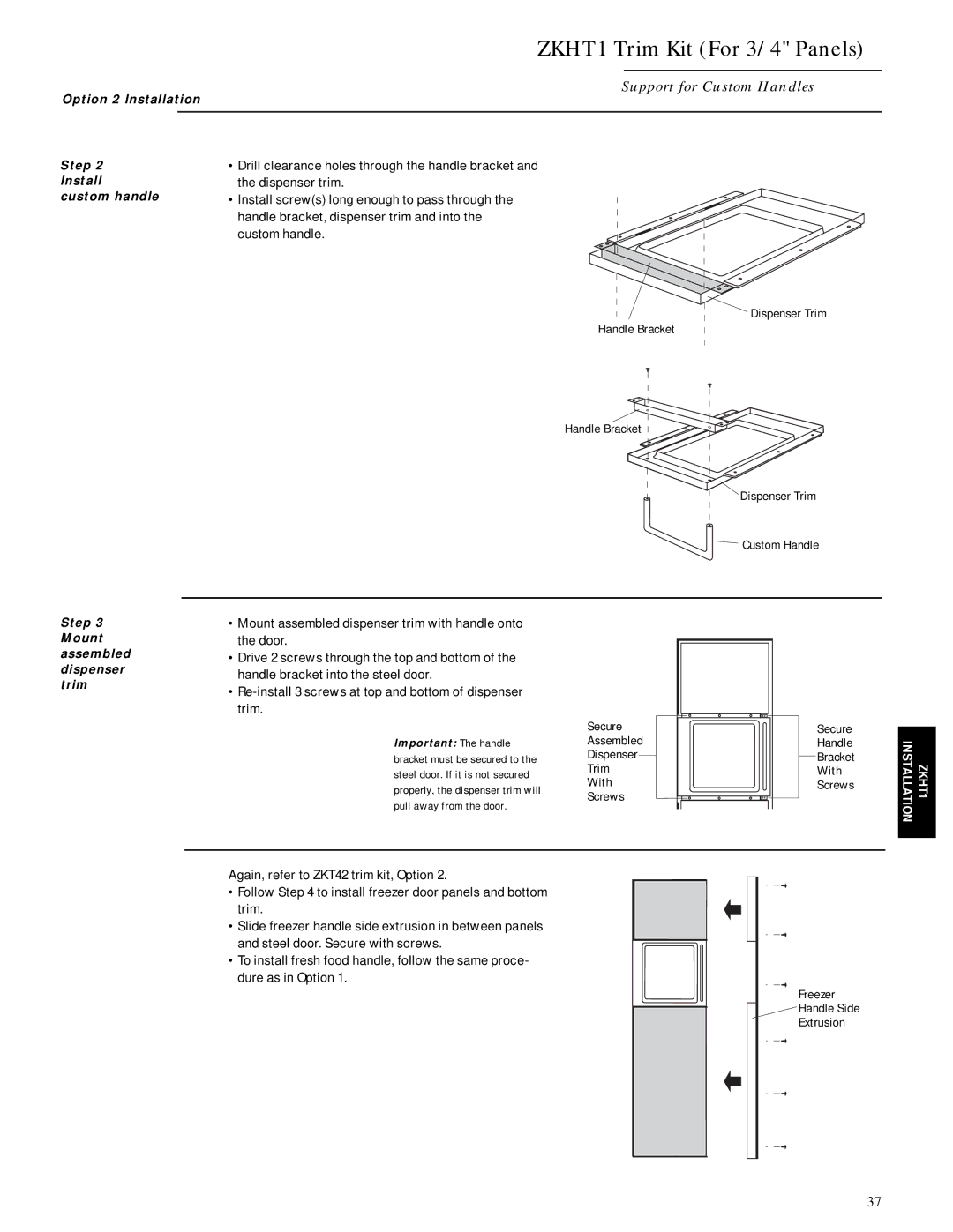 GE Monogram ZISB42D, ZIS42N, ZISW42D installation instructions Assembled 