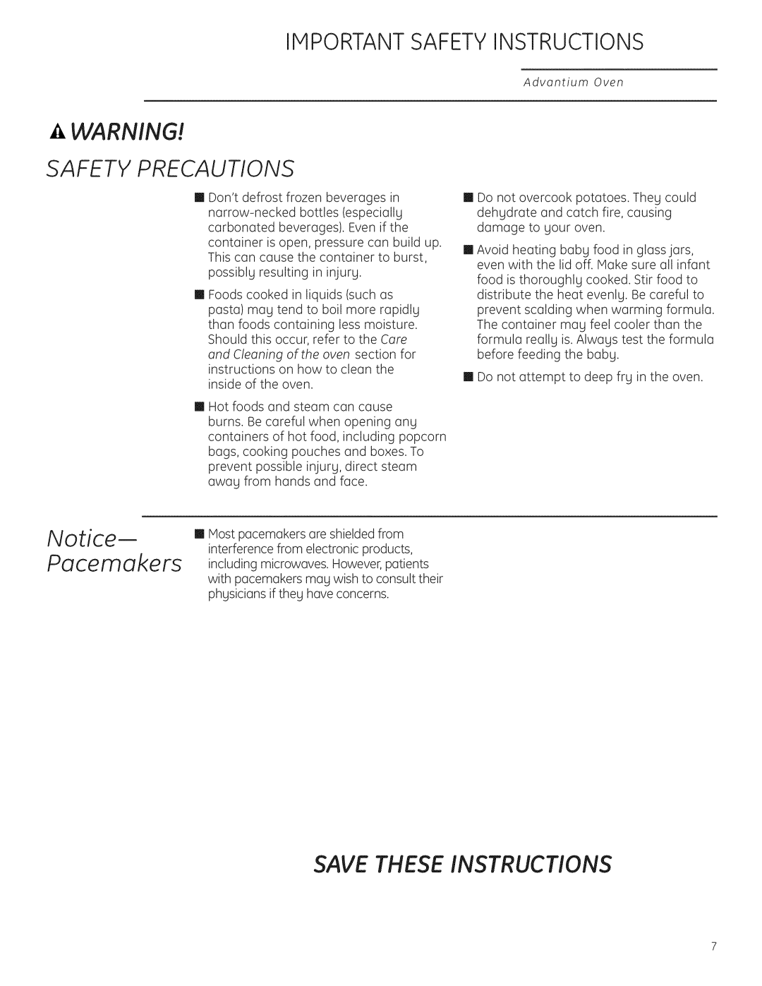 GE Monogram ZSC1201, ZSC1202 owner manual Safety Precautions 