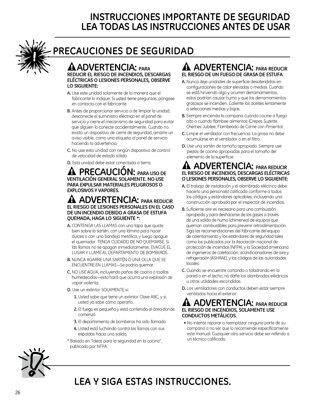 GE Monogram ZV30H owner manual Precauciones DE Seguridad 