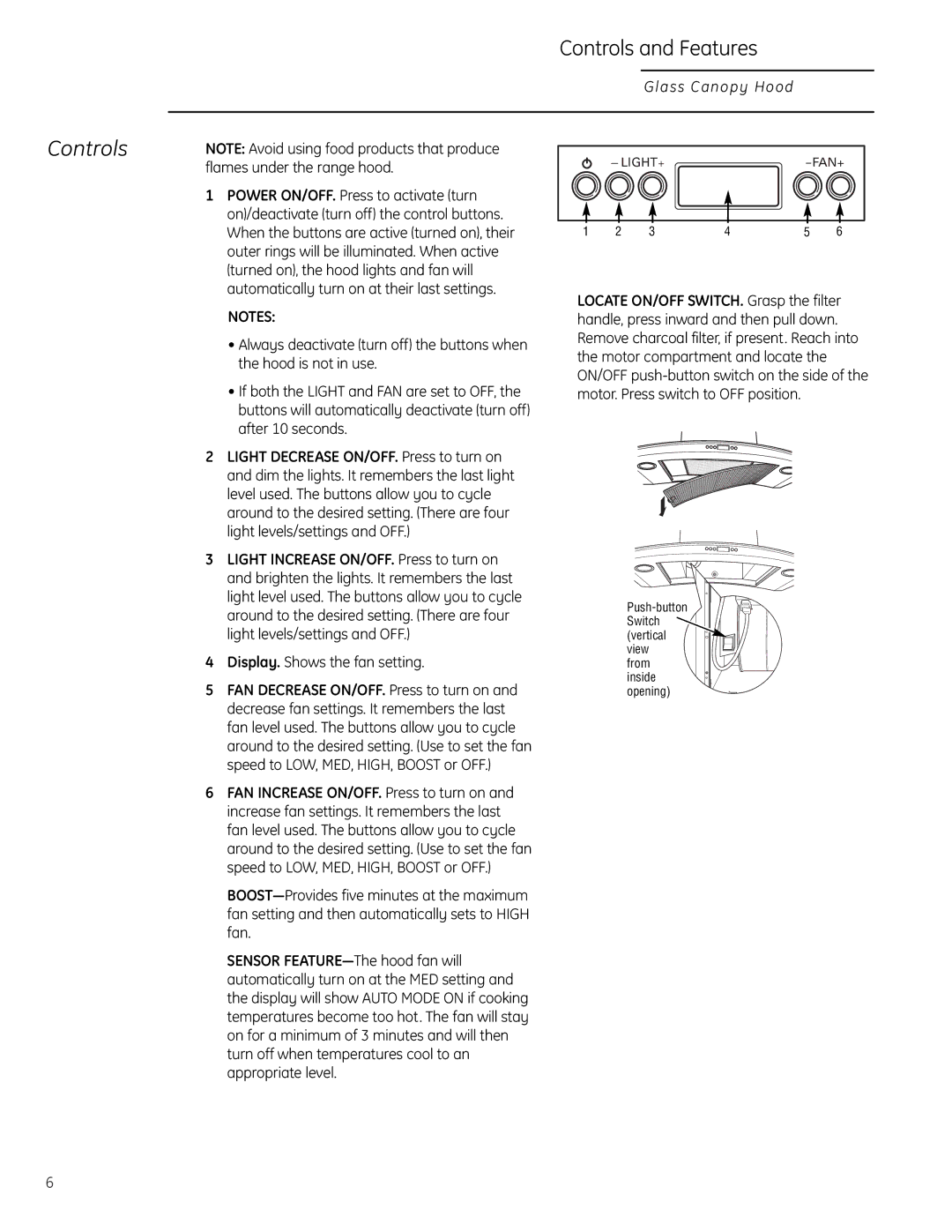 GE Monogram ZV900, ZV925 owner manual Controls, Display. Shows the fan setting 